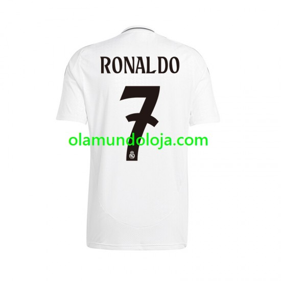 Camisola Real Madrid Cristiano Ronaldo 7 Homem Equipamento Primeiro 2024-2025 Manga Curta